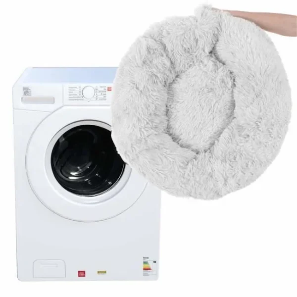 Culcus moale pentru caine/pisica, gri, 90 cm