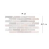 Panou decorativ, PVC, model caramida 3D, gri si portocaliu, 96x48.5 cm