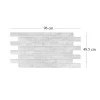 Panou decorativ, PVC, model caramida 3D, maro ars, 96x48.5 cm
