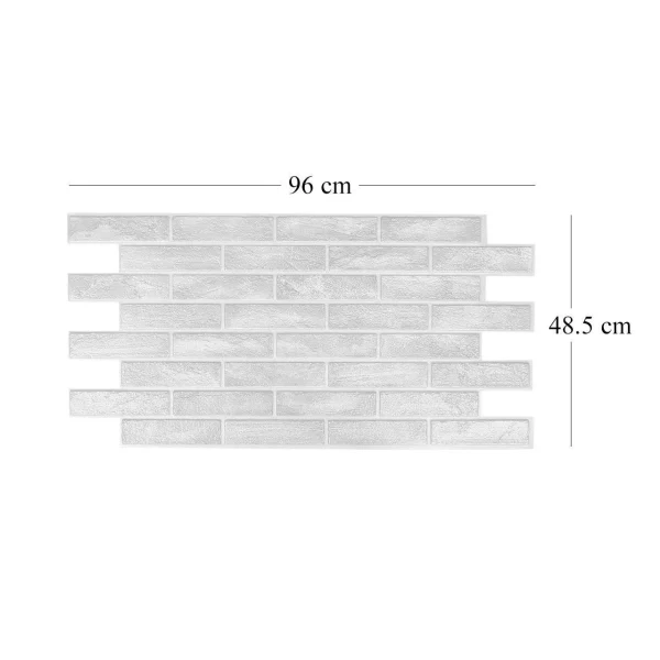 Panou decorativ, PVC, model caramida 3D, maro ars, 96x48.5 cm