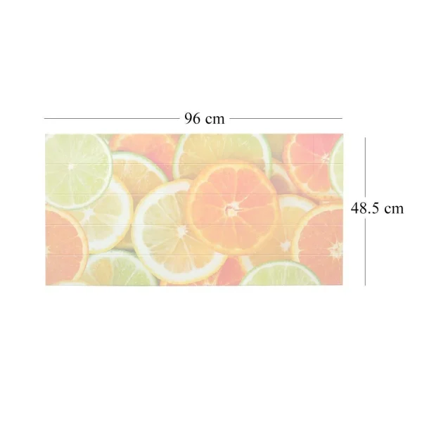Panou decorativ, PVC, model citrice, portocaliu, 96x48.5cm