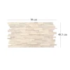 Panou decorativ, PVC, model piatra 3D, nuante bej-maro, 96x48.5cm