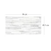 Panou decorativ, PVC, model piatra 3D, nuante gri deschis si inchis, 96x48.5 cm