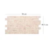Panou decorativ, PVC, model piatra 3D, nuante maro rosiatic, 96x48.5 cm
