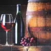 Panou decorativ, PVC, model vin, maro si negru, 96x48.5 cm