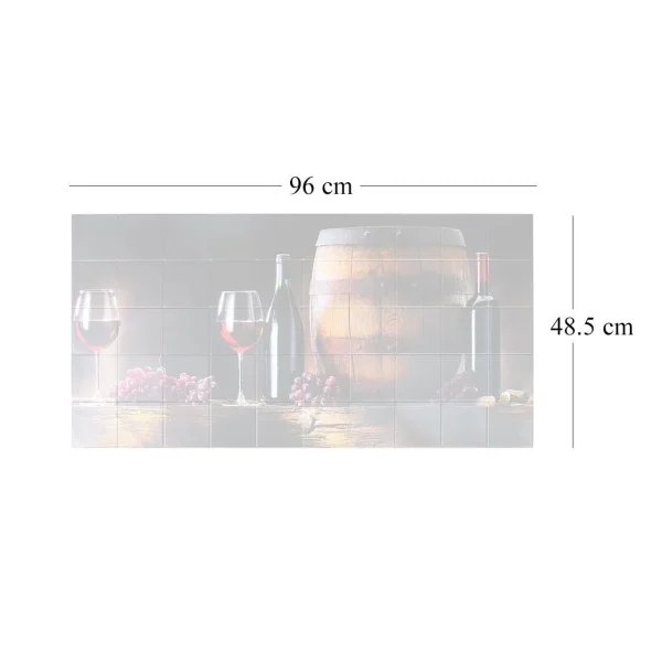 Panou decorativ, PVC, model vin, maro si negru, 96x48.5 cm