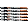 Panza, lama, fierastrau pendular, pentru lemn, HCS, prindere tip T, 6 TPI, taiere rapida, set 5 buc, 100 mm, Richmann Exclusive