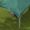 Pavilion pentru gradina/terasa, cadru metalic, material Oxford, cu tarusi, corzi ancorare, geanta, reglabil, verde, 2.95x2.95x2.55 m