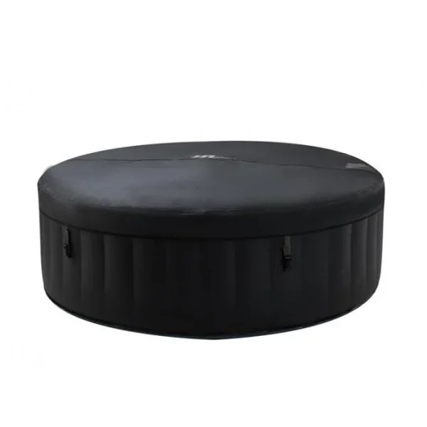 Piscina jacuzzi, gonflabila, rotunda, cu pompa si filtru, prelata acoperire, negru si albastru, 930 L, 6 persoane, 204x70 cm, MSpa