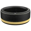 Piscina jacuzzi, gonflabila, rotunda, cu pompa si filtru, prelata acoperire, negru si galben, 930 L, 6 persoane, 204x70 cm, MSpa