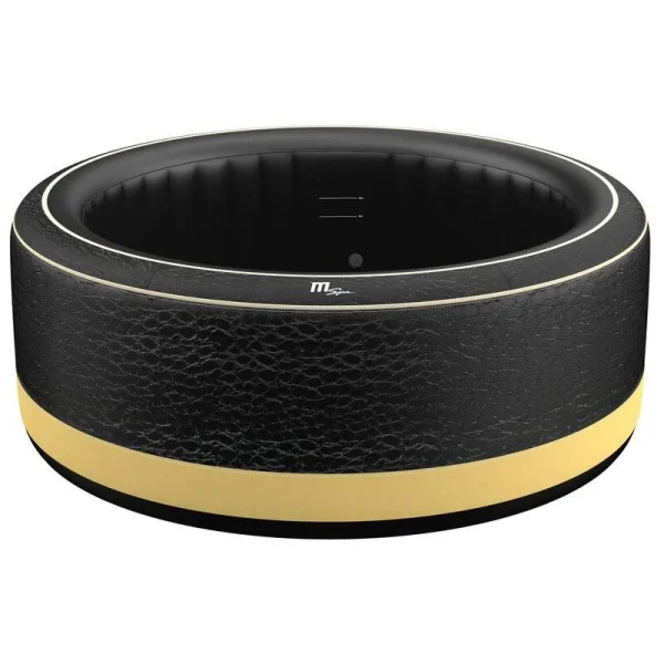 Piscina jacuzzi, gonflabila, rotunda, cu pompa si filtru, prelata acoperire, negru si galben, 930 L, 6 persoane, 204x70 cm, MSpa