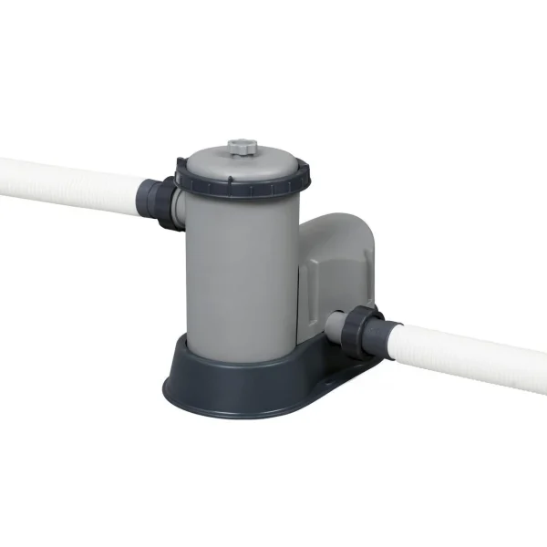 Piscina structura metalica, ovala, cu filtru, pompa, scara, prelata acoperire, gri, 549x274x122 cm, Bestway Power Steel