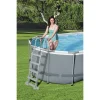 Piscina structura metalica, ovala, cu filtru, pompa, scara, prelata acoperire, gri, 549x274x122 cm, Bestway Power Steel
