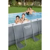 Piscina structura metalica, ovala, cu filtru, pompa, scara, prelata acoperire, gri, 549x274x122 cm, Bestway Power Steel