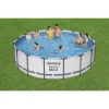 Piscina structura metalica, rotunda, cu filtru, pompa, scara, prelata acoperire, gri, 488x122 cm, Bestway Steel Pro