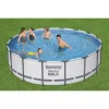 Piscina structura metalica, rotunda, cu filtru, pompa, scara, prelata acoperire, gri, 488x122 cm, Bestway Steel Pro