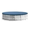 Piscina structura metalica, rotunda, cu filtru, pompa, scara, prelata acoperire, gri, 457x107 cm, Intex Prism Frame
