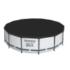 Piscina structura metalica, rotunda, cu filtru, pompa, scara, prelata acoperire, gri, 427x107 cm, Bestway Steel Pro