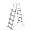Piscina structura metalica, rotunda, cu filtru, pompa, scara, prelata acoperire, gri, 427x107 cm, Bestway Steel Pro