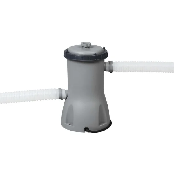 Piscina structura metalica, rotunda, cu filtru, pompa, scara, prelata acoperire, gri, 427x107 cm, Bestway Steel Pro