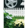 Gard de gradina decorativ, din plastic, alb, set 7 buc, 3.2 m x 35 cm
