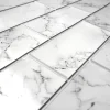 Panou decorativ, PVC, model marmura 3D, alb si negru, 96x48.5 cm