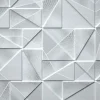 Panou decorativ, PVC, model marmura 3D, abstract, nuante gri, 96x48.5 cm 