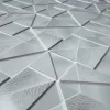 Panou decorativ, PVC, model marmura 3D, abstract, nuante gri, 96x48.5 cm 