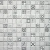 Panou decorativ, PVC, model mozaic, nuante gri si alb, 96x48.5cm