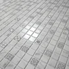 Panou decorativ, PVC, model mozaic, nuante gri si alb, 96x48.5cm