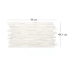 Panou decorativ, PVC, model piatra 3D, nuante crem, 96x48.5 cm
