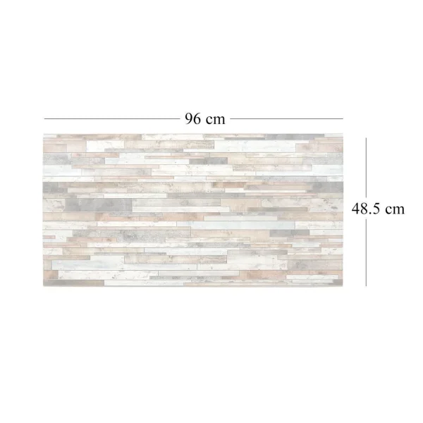 Panou decorativ, PVC, model piatra 3D, nuante maro si negru, 96x48.5cm
