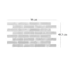 Panou decorativ, PVC, model caramida 3D, negru, 96x48.5cm