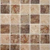 Panou decorativ, PVC, model mozaic, nuante maro murdar, 96x48.5cm