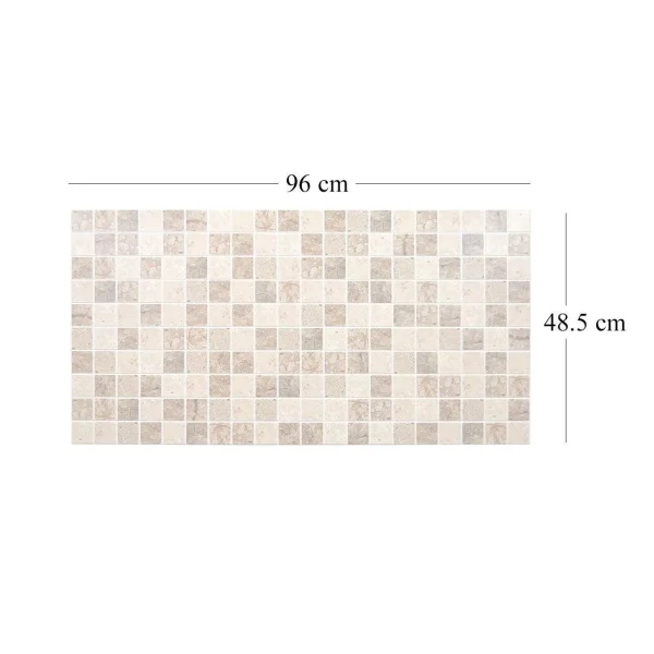 Panou decorativ, PVC, model mozaic, nuante maro murdar, 96x48.5cm