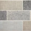 Panou decorativ, PVC, model textil 3D, nuante gri pastel, 96x48.5cm