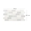 Panou decorativ, PVC, model textil 3D, nuante gri pastel, 96x48.5cm