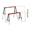 Capra metalica cu picioare telescopice, set 2 buc