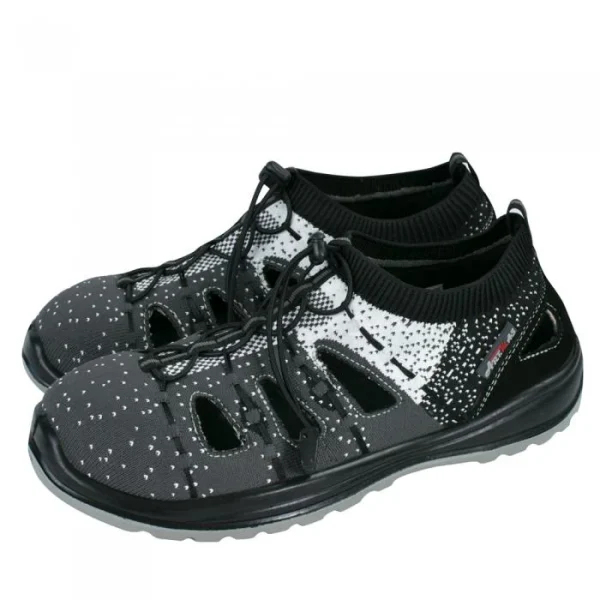 Sandale de lucru, SB, FO, SRA, Fly-knit, bombeu metalic, gri si negru, marimea 45, ART.MAS