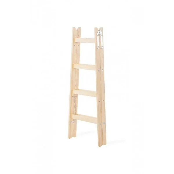 Scara lemn, 2 tronsoane, 4 trepte, carlig pentru galeata, max 150 kg, 1.32 m, Strend Pro