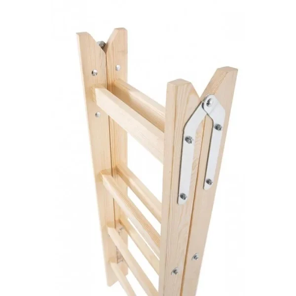 Scara lemn, 2 tronsoane, 4 trepte, carlig pentru galeata, max 150 kg, 1.32 m, Strend Pro