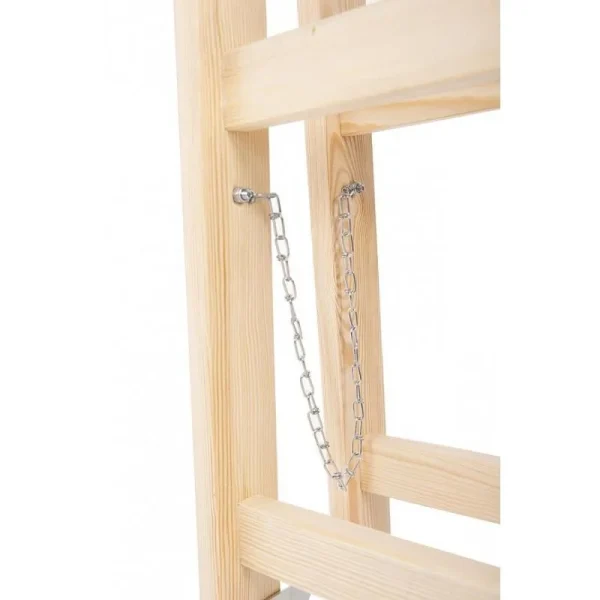 Scara lemn, 2 tronsoane, 4 trepte, carlig pentru galeata, max 150 kg, 1.32 m, Strend Pro
