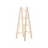 Scara lemn, 2 tronsoane, 4 trepte, carlig pentru galeata, max 150 kg, 1.32 m, Strend Pro