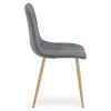 Scaun bucatarie/living, Artool, Libra, textil gri inchis, picioare metal natur, 44.5x54.5x87 cm