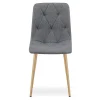 Scaun bucatarie/living, Artool, Libra, textil gri inchis, picioare metal natur, 44.5x54.5x87 cm