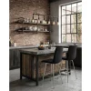 Scaun de bucatarie/bar, Artool, Libra, catifea neagra, picioare metal argintiu, 52x56x112 cm