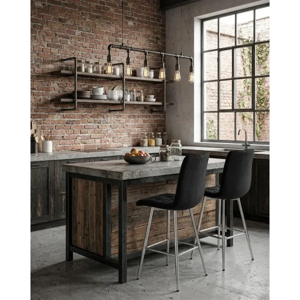 Scaun de bucatarie/bar, Artool, Libra, catifea neagra, picioare metal argintiu, 52x56x112 cm