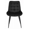 Scaun bucatarie/living, Artool, Bera, catifea, metal, negru, 54x60x88 cm