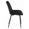 Scaun bucatarie/living, Artool, Bera, catifea, metal, negru, 54x60x88 cm