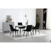 Scaun bucatarie/living, Artool, Bera, catifea, metal, negru, 54x60x88 cm